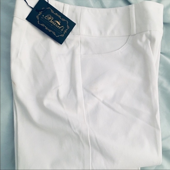 Brazilian capris in white w/adorable ruffles NWT - Picture 5 of 6